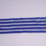 Bead Woven Bracelet In Herringbone Blue