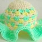 Crochet Baby Hat Granny Square Mint Green And..