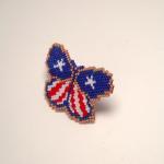 Patriotic Brooch 4th Of July Red White And Blue..