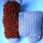Nursery Animal Pillow Lion Crocheted