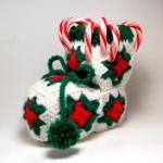 Christmas Decoration Crocheted Candy Stocking